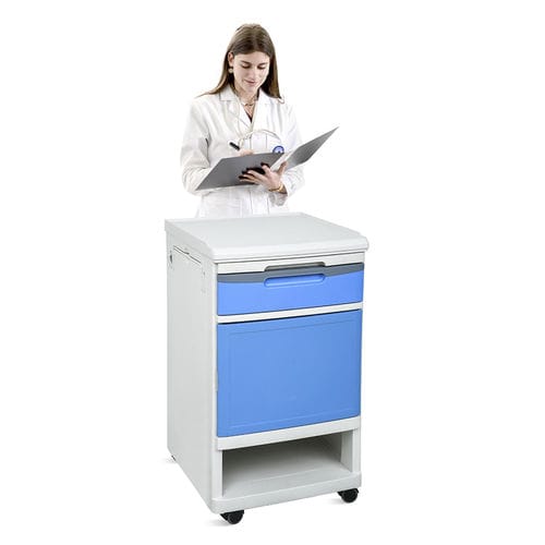 Nachttisch auf Rollen - SKS039 - Jiangsu Saikang Medical Equipment - mit Nachttisch / mit Schubladen