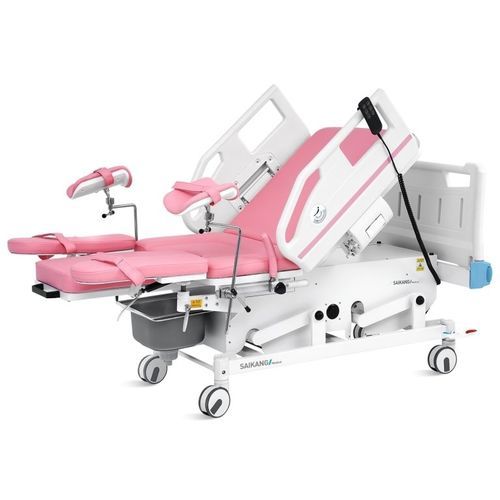 Bett für Entbindungen - A98-4 - Jiangsu Saikang Medical Equipment - elektrisch / höhenverstellbar / auf Rollen