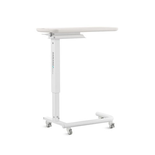 Höhenverstellbarer Betttisch - SKH046-14 - Jiangsu Saikang Medical Equipment - auf Rollen / pneumatisch / manuelle Bedienung