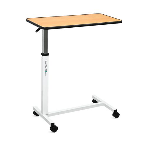 Höhenverstellbarer Betttisch - SKH042-5 - Jiangsu Saikang Medical Equipment - pneumatisch / auf Rollen