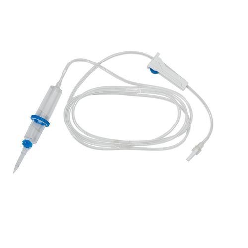 Polyvinylchlorid-Infusionsset - Lars Medicare Pvt Ltd. - mit Filter zur Vorbeugung von Partikel-Kontaminationen / mit Absperrhahn / mit Tropfkammer