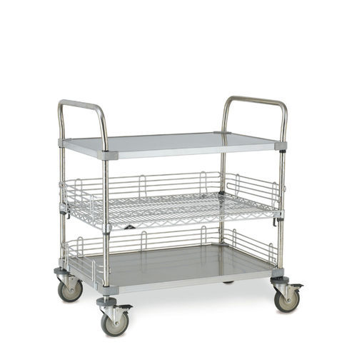 Lagerwagen - CASE-OL36H - InterMetro - für Transport / Edelstahl / mit Regal