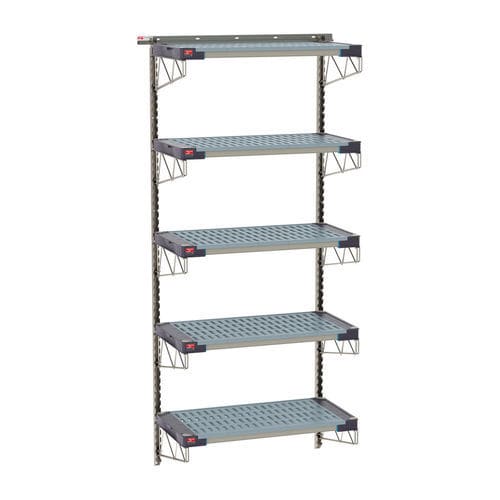 Regal / 5 Regalbretter - SmartWall Life - InterMetro - wandmontiert / antibakteriell / Edelstahl