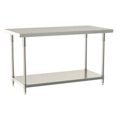 Arbeitstisch - TableWorx  - InterMetro - rechteckig / stationär / Edelstahl