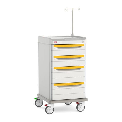 Wagen für Kliniken - SXRSISO  - InterMetro - Isolation / Kunststoff / mit Infusionsständer