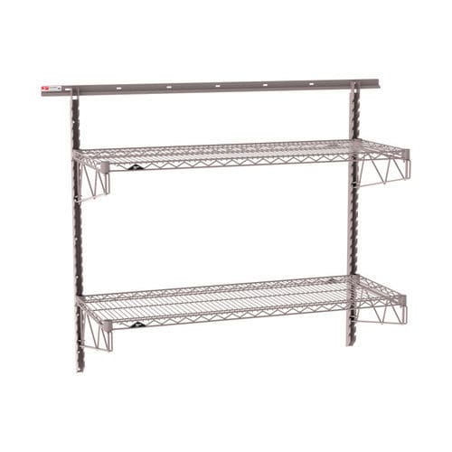 Regal mit 2 Regalbrettern - Metro SmartWall - InterMetro - antibakteriell / wandmontiert / offene Bauweise