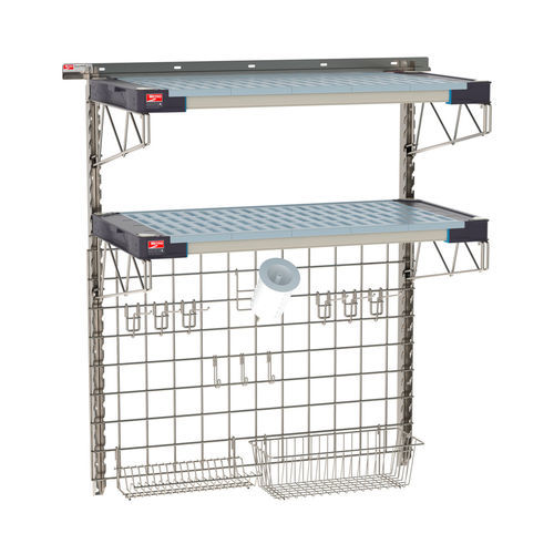 Regal mit 2 Regalbrettern - SmartWall Life - InterMetro - für Körbe / wandmontiert / antibakteriell