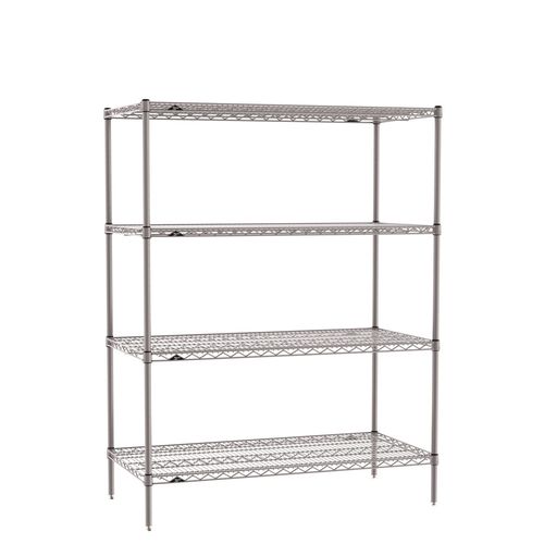 Regal / 4 Regalbretter - Super Erecta - InterMetro - antibakteriell / vergittert