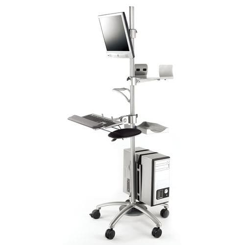 Medizinischer Computer-Arbeitsplatz - PA-2 series - Modern Solid Industrial - höhenverstellbar / mobil