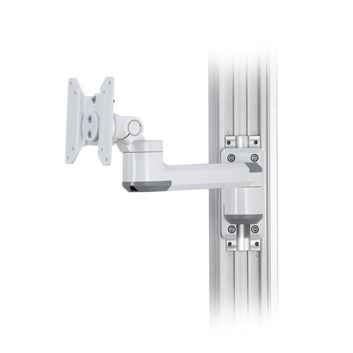 Knickarm-Tragarm - HM-8511 - Modern Solid Industrial - für Monitor / für medizinische Zwecke / schienenmontiert