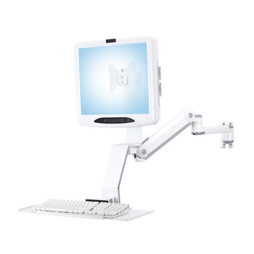 Knickarm-Tragarm - HM-B5625 - Modern Solid Industrial - für Monitor / für medizinische Zwecke / wandmontiert