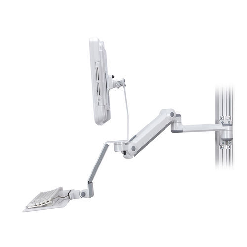 Knickarm-Tragarm - HM-B8625 - Modern Solid Industrial - für Monitor / für medizinische Zwecke / schienenmontiert