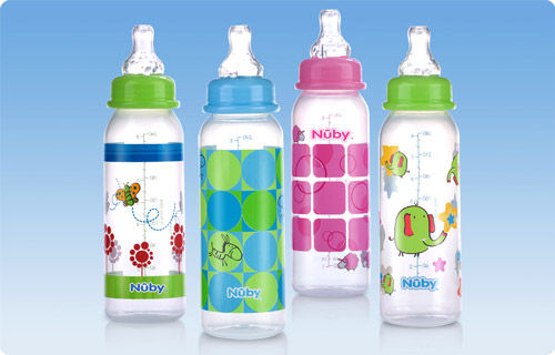 Polypropylen-Babyflasche - Decorated Non-Drip™ - Nuby - ohne Bisphenol A