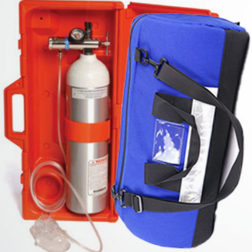 Tragbares Sauerstofftherapiegerät - 01OT3 series - O-Two Medical Technologies - mit Sauerstoffflasche / mit Sauerstoffmaske