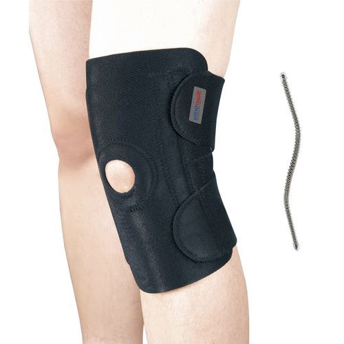 Knie-Stützverband - C7-001 - Rehan International - mit Knieöffnung / mit Kniescheibenkissen / mit beweglichen Verstärkungen