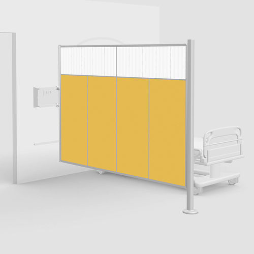 Stationärer Medizinischer Bettschirm - 06355-DT-S - Silentia - zusammenklappbar
