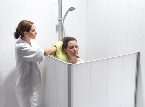 Medizinischer Bettschirm auf Rollen - Silentia - für Dusche