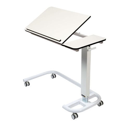 Betttisch / manuelle Bedienung - Sun-OBT4C/CM/1LT - Sunflower Medical - auf Rollen / neigbar