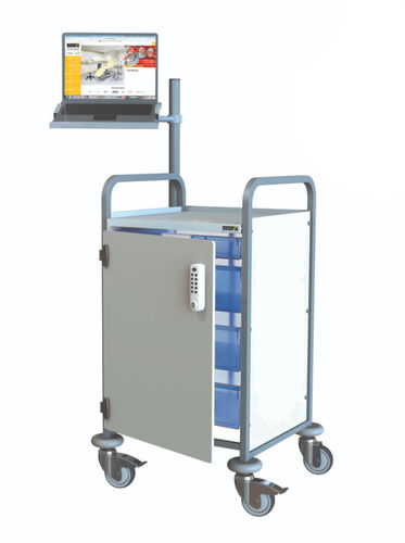 Medizinisch Computerwagen - Sun-KSS3 - Sunflower Medical - mobil / gesichert