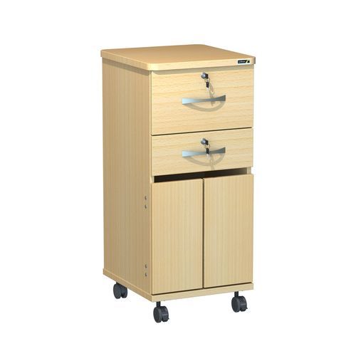 Nachttisch auf Rollen - Sun-BLS1-COLOUR-KA - Sunflower Medical - mit Fächern
