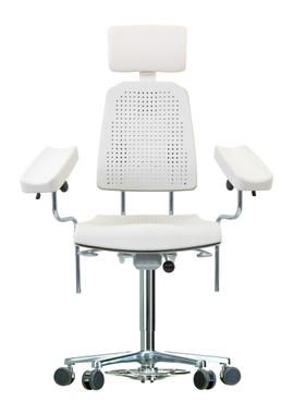 Manueller Blutentnahmesessel - WS 9220 LIGHT GREY - Werksitz - auf Rollen / höhenverstellbar