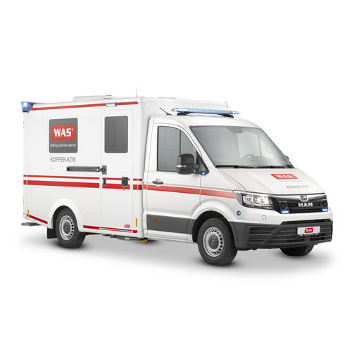 Rettungswagen - WAS 500  - WAS - Wietmarscher Ambulanz- und Sonderfahrzeug - mit Kofferaufbau / 4-Tragen / elektro-hydraulisch