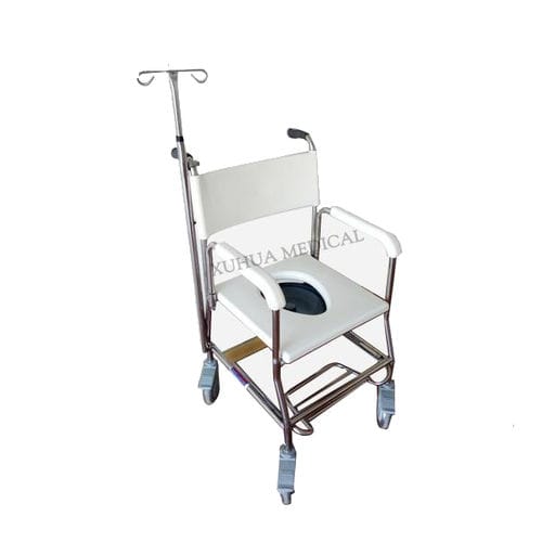 Garderobenstuhl mit Armlehnen - XH-Q-1 - HI-LIFE Technology (HEBEI ) Co., Ltd. - mit Eimer / auf Rollen / Toilette