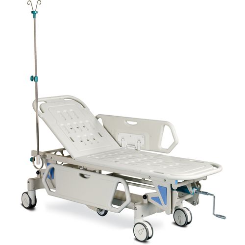 Notfall-Fahrtrage - ALK06-H800 - Zhongshan Aolike Medical Equipment Technology - hydraulisch / höhenverstellbar / mit verstellbarer Rückenlehne