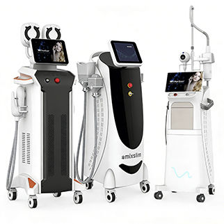 Body-Contouring-Gerät mit Absaugung - Renasculpt FE60 EMS + Mixslim HS1000C + LiyaShape LS15 - Beijing Winkonlaser Technology - Kryolipolyse-Gerät / Body-Contouring-Gerät mit elektrischer Muskelstimulation / auf Wagen