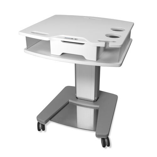Elektrischer ophthalmischer Instrumententisch - TTUD-1000 - Tomey - auf Rollen / höhenverstellbarer