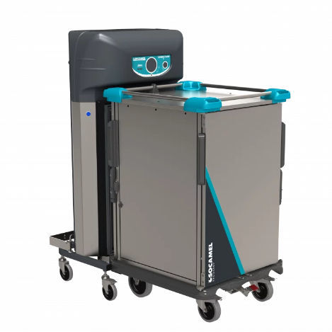 Medizinischer Wagen - DOUBLEFLOW ERGOSERV - Socamel Technologies - Geschirr / andockbar / Tablettverteilung