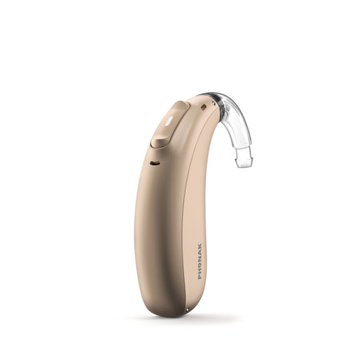 BTE-Hörgerät - Naída L-PR - Phonak - mit Bluetooth® / wiederaufladbar / beigefarben