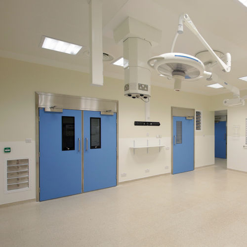 Brandschutztür - Dortek - für OP-Saal / einflügelig / mit Glasfront