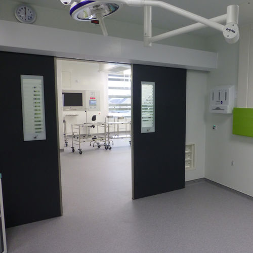 Schutztür - Dortek - für Krankenhaus / Schiebe / GFK