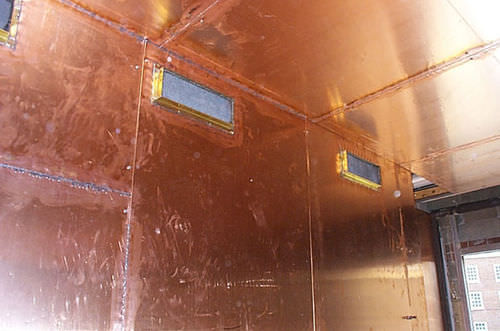 Röntgenschutzwand für IRM-Raum - Soldered Copper - NELCO