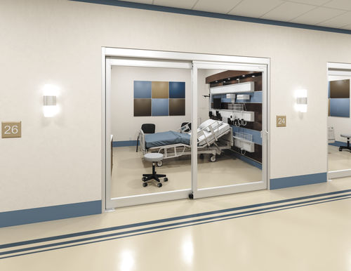 Tür für Gesundheitseinrichtungen - ASSA ABLOY Entrance Systems Italy Srl - Labor / Schiebe / automatisch
