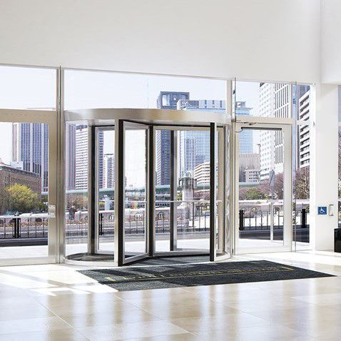 Tür für Krankenhaus - RD100 - ASSA ABLOY Entrance Systems Italy Srl - mit Glasfront / Glas