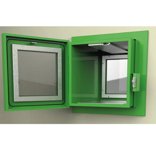 Wandmontierter Schrank - DIB Radioprotection - Edelstahl / 1 Tür