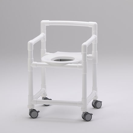 Duschhocker mit Armlehnen - DH 100 - RCN Medizin - auf Rollen / Toilette / mit Rückenlehne