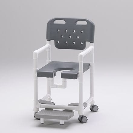Duschstuhl mit Armlehnen - SC 200 BS FT - RCN Medizin - auf Rollen / mit Gleitplatte für Fußablage / Toilette