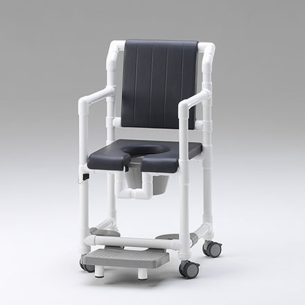 Duschstuhl mit Armlehnen - SCC 250 PPG - RCN Medizin - auf Rollen / mit Gleitplatte für Fußablage / Toilette