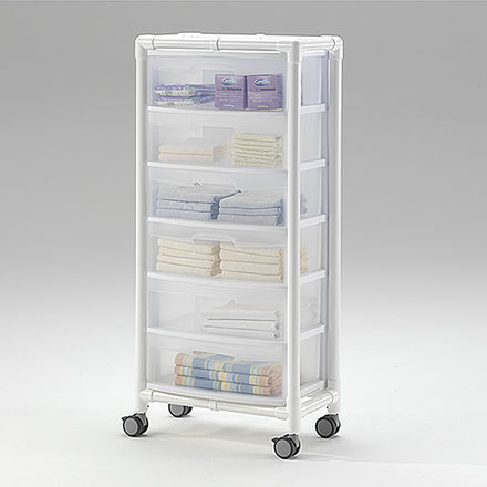 Medizinisch Sackhalterwagen - LTW 200 - RCN Medizin - Transport / 6 Schubladen / aus Kunststoff