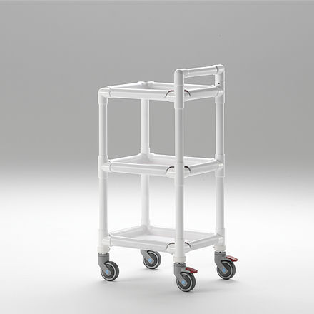 Medizinischer Wagen - MPC 153 - RCN Medizin - Mehrzweck / Vielzweck / mit 3 Regalbrettern
