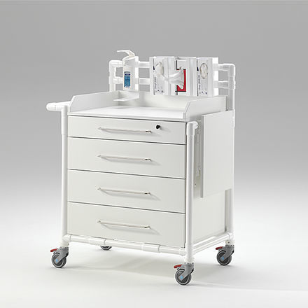 Medizinischer Wagen - Solution II - RCN Medizin - Mehrzweck / Pflege / mit Platte