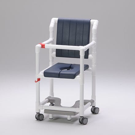 Duschstuhl mit Armlehnen - SC 100 PZG SB - RCN Medizin - auf Rollen / mit Gleitplatte für Fußablage / Toilette