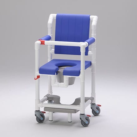 Duschstuhl mit Armlehnen - SCC 250 PPG SB AP ER - RCN Medizin - auf Rollen / mit Gleitplatte für Fußablage / Toilette