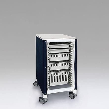 Medizinischer Wagen - MEW 50 - RCN Medizin - Edelstahl / Kunststoff / mit Korb