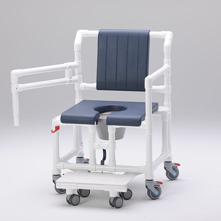 Duschstuhl mit Armlehnen - SCC 250 OS PPG STE - RCN Medizin - auf Rollen / mit Gleitplatte für Fußablage / Toilette