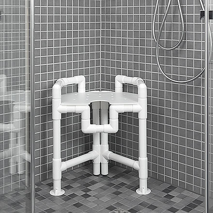 Duschhocker mit Armlehnen - DWH 86 - RCN Medizin - ohne Rückenlehne / Toilette / Kunststoff