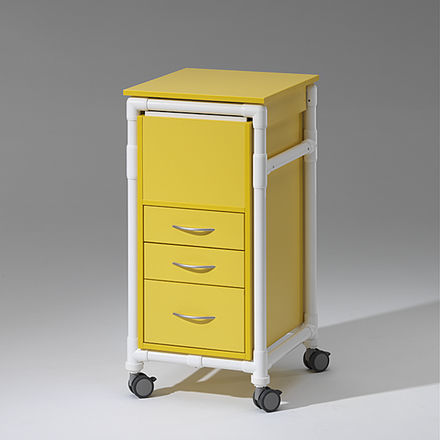 Medizinischer Wagen - MDC 100 - RCN Medizin - für Krankenakten / Lager / 3 Schubladen